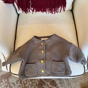 Pehr Cloud Jacket in Charcoal, 6-12 mo